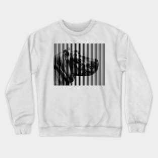 Hippo Close-up Anamorphic Pop Art Crewneck Sweatshirt